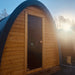 Viking Industrier Sauna Pod 2.4 x 2.3m outdoor lifestyle under sunlight